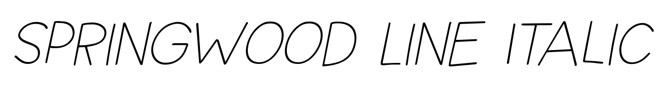 Springwood Line Italic